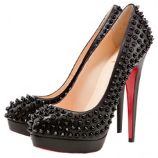 Kolce Christian Louboutin Bianca 140 mm na platformie, czarne