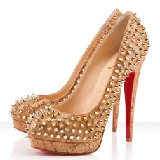 Kolce Christian Louboutin Bianca 140mm Platformy Złote