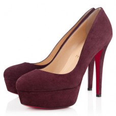 Christian Louboutin Bianca 120mm Platformy Śliwkowe