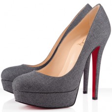 Christian Louboutin Bianca 140mm Platformy Jasnoszare Christian Louboutin Bianca 140mm Platformy Jasnoszare