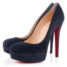 Christian Louboutin Bianca 120mm Platformy Granatowe