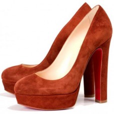 Christian Louboutin Bianca 140mm Platformy Brązowe