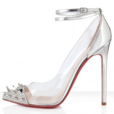 Szpilki Christian Louboutin Pivichic 120mm w kolorze srebrnym