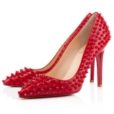 Christian Louboutin Pigalle Spikes 100mm Pompy Rose Paris