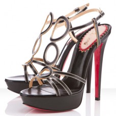 Sandały Christian Louboutin TroisRonds 140mm, czarne