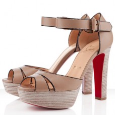 Sandały Christian Louboutin Woodaola 120mm Natural Sandały Christian Louboutin Woodaola 120mm Natural