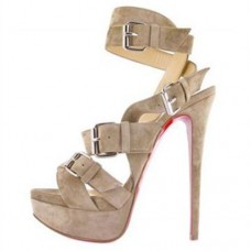 Sandały Christian Louboutin Toutenkaboucle 140 mm w kolorze nude