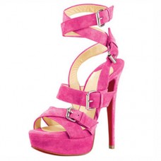 Sandały Christian Louboutin Toutenkaboucle 140 mm Różowy Matador