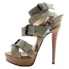 Sandały Christian Louboutin Toutenkaboucle 140 mm w kolorze ciemnoszarym