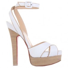 Sandały Christian Louboutin Vivaeva 160mm białe