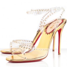 Sandały Christian Louboutin Icone A Clous 100mm w kolorze złotym
