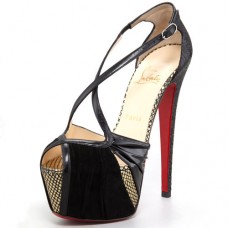 Sandały Christian Louboutin Divinoche 160mm, czarne Sandały Christian Louboutin Divinoche 160mm, czarne