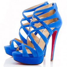 Sandały Christian Louboutin Balota 140mm niebieskie Sandały Christian Louboutin Balota 140mm niebieskie