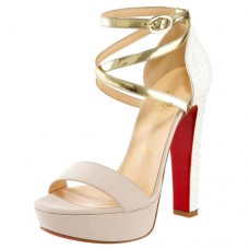 Sandały Christian Louboutin Summerissima 140mm w kolorze złotym