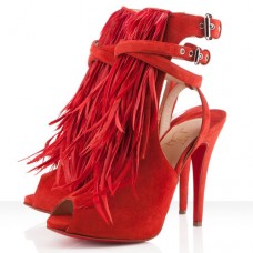 Sandały Christian Louboutin Single Ita 120mm w kolorze czerwonym