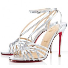 Sandały Christian Louboutin Beverly 100mm srebrne Sandały Christian Louboutin Beverly 100mm srebrne