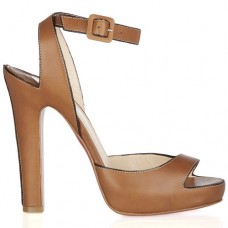 Sandały Christian Louboutin Viola 120 mm brązowe