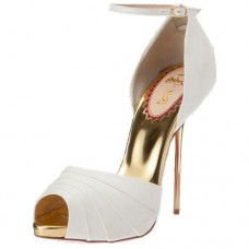 Sandały Christian Louboutin Armadillo Bride 120 mm białe