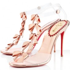 Sandały Christian Louboutin Bow Bow 100mm różowe Sandały Christian Louboutin Bow Bow 100mm różowe