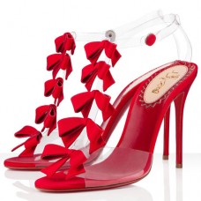 Sandały Christian Louboutin Bow Bow 100mm w kolorze czerwonym Sandały Christian Louboutin Bow Bow 100mm w kolorze czerwonym