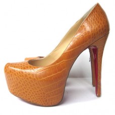 Christian Louboutin Daffodile 160mm Platformy Brązowe