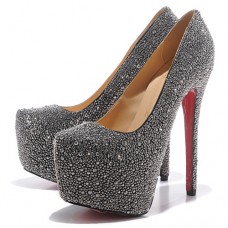 Christian Louboutin Daffodile Strass 160mm Platformy Hematyt Christian Louboutin Daffodile Strass 160mm Platformy Hematyt