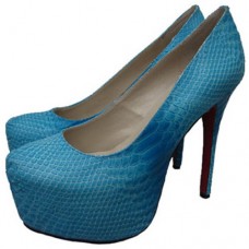 Christian Louboutin Daffodile 160mm Platformy Niebieskie