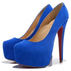 Christian Louboutin Daffodile 160mm Platformy Niebieskie