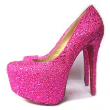 Christian Louboutin Daffodile 160mm Platformy Rose Matador