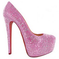 Christian Louboutin Daffodile 160mm Platformy Różowe