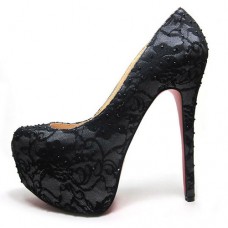 Christian Louboutin Daffodile 160mm Platformy Czarne