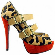 Christian Louboutin Bikiki 140mm Mary Jane Pumps Leopard