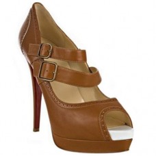 Christian Louboutin Luly 140mm Mary Jane Pumps Brown