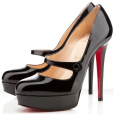 Czółenka Christian Louboutin Relika 140 mm Mary Jane w kolorze czarnym