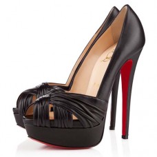 Christian Louboutin Jenny 140mm Peep Toe Pumps Black Christian Louboutin Jenny 140mm Peep Toe Pumps Black