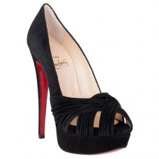 Christian Louboutin Jenny 140mm Peep Toe Pumps Black Christian Louboutin Jenny 140mm Peep Toe Pumps Black
