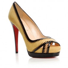 Szpilki Christian Louboutin Very Jaws 140 mm z odkrytym palcem żółte