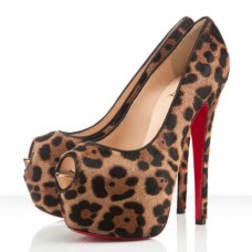 Christian Louboutin Highness 160mm Peep Toe Pumps Leopard Christian Louboutin Highness 160mm Peep Toe Pumps Leopard
