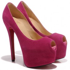 Szpilki Christian Louboutin Highness 160 mm z odkrytym palcem, różowe