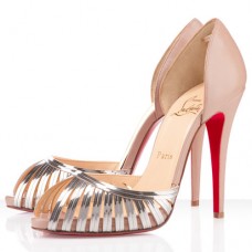Christian Louboutin Corpus 120mm Peep Toe Pumps Beige Christian Louboutin Corpus 120mm Peep Toe Pumps Beige