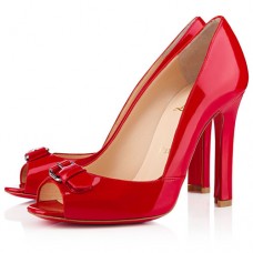 Christian Louboutin Openbelt 100mm Peep Toe Pumps Red Christian Louboutin Openbelt 100mm Peep Toe Pumps Red