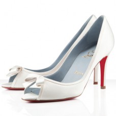 Christian Louboutin Milady 80mm Peep Toe Pumps Off White Christian Louboutin Milady 80mm Peep Toe Pumps Off White
