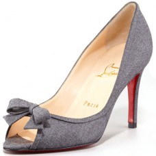 Christian Louboutin Milady 80mm Peep Toe Pumps Light Grey Christian Louboutin Milady 80mm Peep Toe Pumps Light Grey