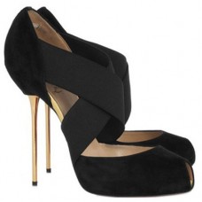 Szpilki Christian Louboutin Big Dorcet 120 mm z odkrytym palcem, czarne Szpilki Christian Louboutin Big Dorcet 120 mm z odkrytym palcem, czarne