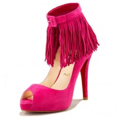 Christian Louboutin Short Tina Fringe 120mm Specjalne okazje różowe