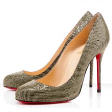 Szpilki Christian Louboutin Fifi 100mm w kolorze złotym