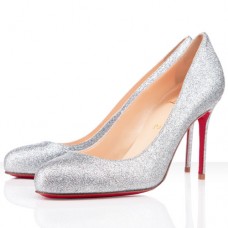 Szpilki Christian Louboutin Fifi 80mm w kolorze srebrnym
