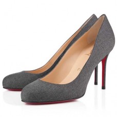 Szpilki Christian Louboutin Fifi 80 mm jasnoszare
