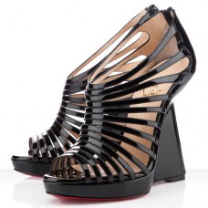Koturny Christian Louboutin Disqueen 120 mm, czarne Koturny Christian Louboutin Disqueen 120 mm, czarne