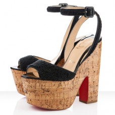 Christian Louboutin Super Dombasle 140mm Koturny Czarne Christian Louboutin Super Dombasle 140mm Koturny Czarne